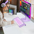 Rulyyo 17 Inch Ergonomic Computer Keyboard Stand - Glitter Purple Acrylic Keyboard Riser for Desk Tilted Keyboard