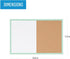 MasterVision Pastel Collection Combo Dry Erase Whiteboard/Cork Bulletin Board, Green MDF Frame - 23.62" x 17.72"
