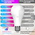 Yochoice 2-Pack A19 Bulbs 15 Dimmable Bulbs 3 Bulb Rechargeable Light with Remote, Colors Shift + Battery Operated