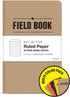 Elan Publishing Company, Field Notebook/Pocket Journal - 3.5"x5.5" - Combination of Kraft, Black, Orange, Yellow - Lined Memo Book - Pack of 5 by Elan Publishing Company