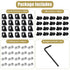 20 Set Black 2020 Series Aluminum Profile Connector Kit, 20pcs Corner Brackets with 40pcs Screws