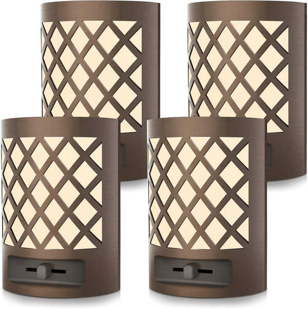DORESshop Vintage LED Night Light Plug in, Dusk to Dawn Sensor, Dimmable