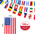 International Flags of The World Pennant Bunting - 100 Countries Flag Banner for Themed Parties