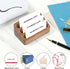 PTMTFYL 2 3 Pcs Walnut Wood Business Card Holder for Desk, Card Slots Wooden Business Card Display Stand, Solid Smooth