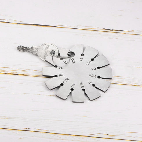 Bevel Gauge Stainless Steel Axe Angle Gauge, 15-120 Degree Knife Blade Angle Gauge for Checking
