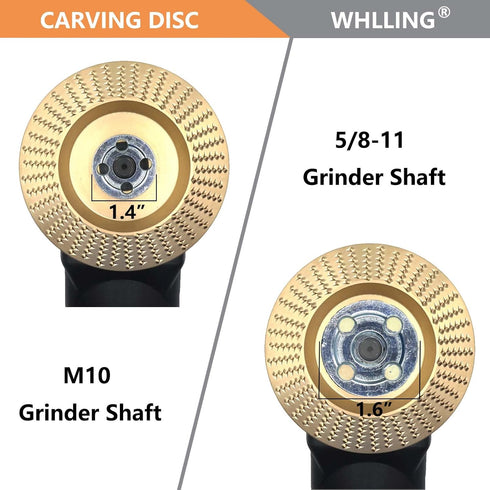 4PCS Wood Carving Disc Set for 4" or 4 1/2" Angle Grinder, Grinding Wheel Shaping Disc for Wood Cutting