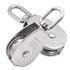 M50 Single Pulley Snatch Block Lifting Crane Heavy Duty Swivel Hook 304 Stainless Steel, 800 lbs Load