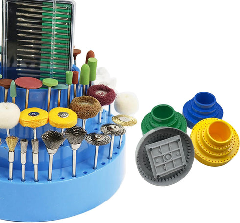 Generic Hole Drill Bit Storage Case Rotary Tool Bit Holder Mandrel Bench Stand Organizer Round Shape Metalworking