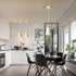 7.87in Counter, Mini Pendant Light Fixtures White Wood Pendant Lighting for Kitchen Island Cone Modern Ceiling Hanging