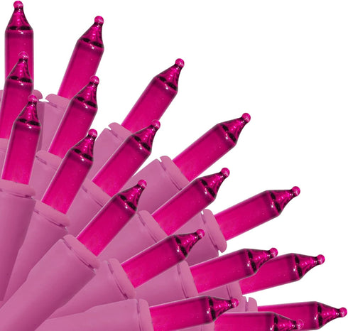Brite Star 50 Lt Designer Series Mini Lights, Pink, Pink Wire