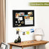 Double-Sided Black Cork Board with Linen, 24" x 18" Wood Framed Bulletin Board with 20 Pushpins