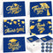 Dunzoom 120 Sets 2026 Graduation Thank You Cards Bulk Blue Gold Foil Blank