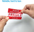 Fragile Stickers, Vinyl Laminated for Shipping Packing, Weather Resistant UV Protected, Removable, 50 Labels (2.5x3.5