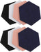 NUOBESTY 8pcs Acoustic Felt Panels, Hexagon Cork Board, Colorful Stitching Felt Bulletin Board Tiles