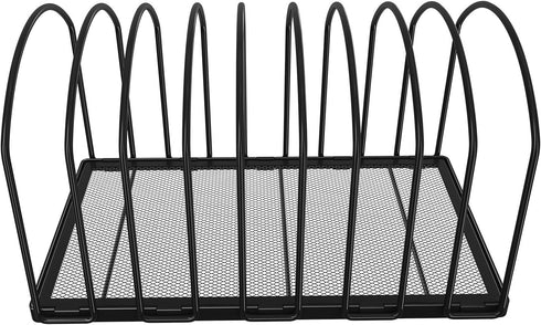 Simple Trending 9 Section Metal File Sorter Organizer for Desk, Home Office, Black