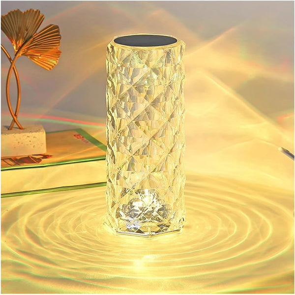 CLoxks Bedside Lamp Crystal Rose Ambiance Table Lamp Bedroom Bedside Lamp LED Romantic