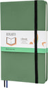 Hardcover Notebook Blank Journal Sketchbook for Drawing, Medium 5.5 by 8.4 Inch, 100 GSM Thick Paper in Green