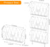 YBING Wall Mounted File Organizer, White 6 Pockets Mesh Hanging Holder for Office Papers with Hooks