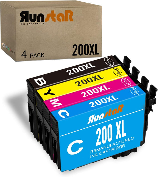 Remanufactured Run Star Ink Cartridge Replacement for Epson 200XL T200XL 200 T200XL for Expression Home XP-200 XP-300