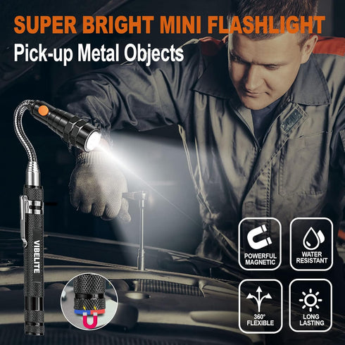 Magnetic Pickup Tool and 6 in 1 Multitool Pen with Touch Screen Stylus, Screwdrivers, Ballpoint Pen, 2 Pack