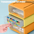 Desk Organizer with Drawers, Stackable Storage Drawers for Office Supplies, Makeup, Pencils, Chargers (4 Pack)