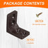 50pcs 0.7"x1.1" (16.6x27.2mm) 90 HARFINGTON Plastic l Brackets Large Square l Shape Bracket Degree Right Angle Corner