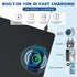 Desk Mat with Wireless Charging, Black Mouse Pad with Charger, Large Leather Computer Mouse Pad for Keyboard and Mouse
