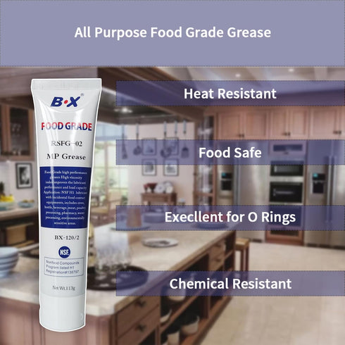 Frozen 1X4oz Food Grade Grease Food Safe Machine Lubricant for Dessert Equipment, O-Ring Lubricants
