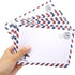 Honbay 50PCS Airmail Vintage Kraft Paper Envelopes 12.5x17.5cm/4.92x6.89inch (White) for Invitations