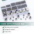 JMINRUN 530PCS Set M2-M12 Metric Nylon Insert Lock Nut Assortment Kit, Stainless Steel Standard Thread Nylock Nuts