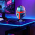 UPlee Wars Helmet Night Light, Hand-Polished Metal Material Decor, Color Changing Cute Nightlight, Rechargeable Desk