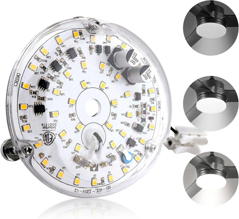 Frandilo 4inch 6000K, 18W Dimmable 120V 1800LM 1) Ceiling Fan LED Light Replacement LED Retrofit Kit Ceiling Fan Light