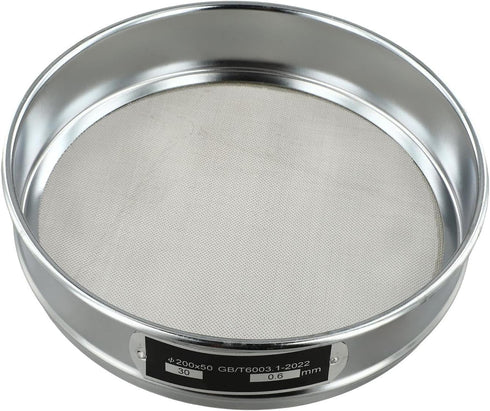 FABULETTA Stainless Steel Test Sieve 20cm Diameter Laboratory Grade 10 Mesh Chrome