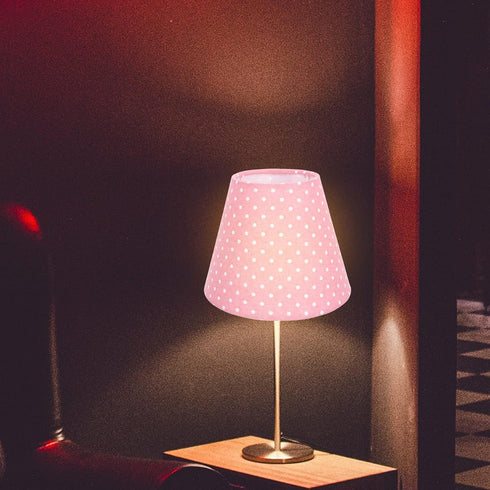 6.29 Inch Totority Polka Dot Cloth Lampshade Round Small Lamp Cover Soft Light Diffuser for Bedside Floor Wall Lamps