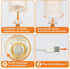 Set 2 Dimming 2700K Spaces(5W 50K Touch Bedside Table Lamps of - Stepless USB Powered, Minimalist Wood Base Linen