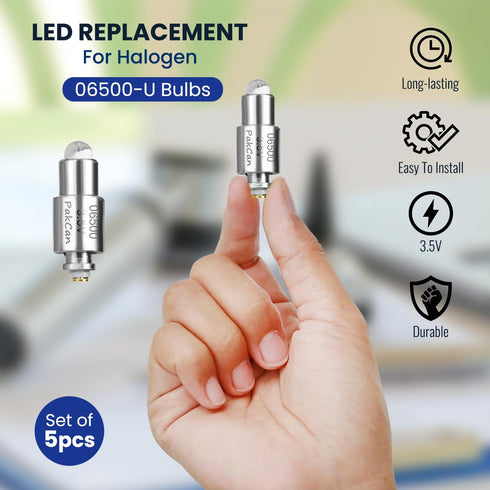 5 Bulbs 3.5v 06500-u Pcs Halogen LED Replacement Compatible with Welch Allyn Lamp MacroView Otoscope Lamp
