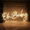 Oh Baby Neon Sign for Backdrop, Baby Shower LED Neon Lights for