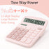 Desktop Calculator, Battery and Solar, Big Buttons Easy to Press for Office, Large Display