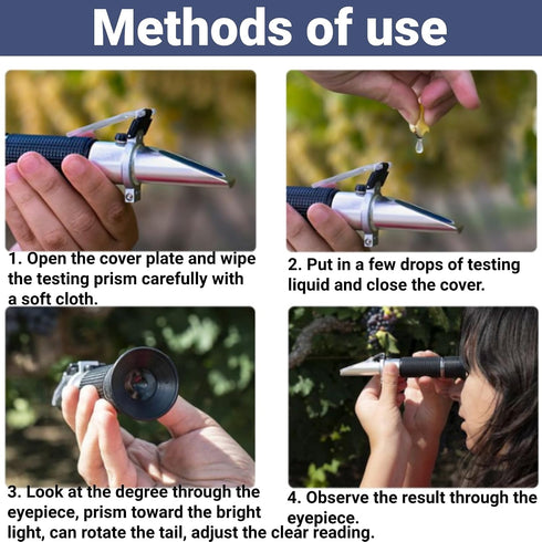 0 20% Honey Refractometer for Honey to Sugar Test Range with ATC for Most Liquid Sugar Tests