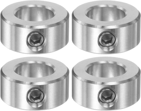HARFINGTON 4pcs Shaft Collar Set, 5/8" Bore 304 Stainless Steel, 1-1/8" OD, for Wheel Barrow Axle, Gearbox