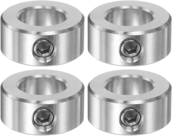 HARFINGTON 4pcs Shaft Collar Set, 5/8" Bore 304 Stainless Steel, 1-1/8" OD, for Wheel Barrow Axle, Gearbox