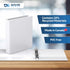 EasyView Premium Angled D-Ring Binders, 1.5-Inch, Pack of 6, Customizable Clear-View Covers, White