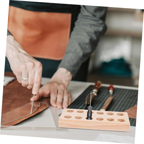 NUOBESTY Wooden Pliers Organizer Compact Design for Efficient Tool Storage Multi-functional Rack for Projects