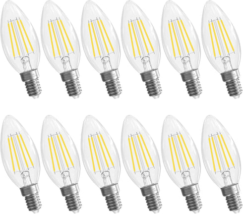 GvvooHome E12 Candelabra Bulb, 5000K Daylight, 6W Equivalent to 60 watt, E12