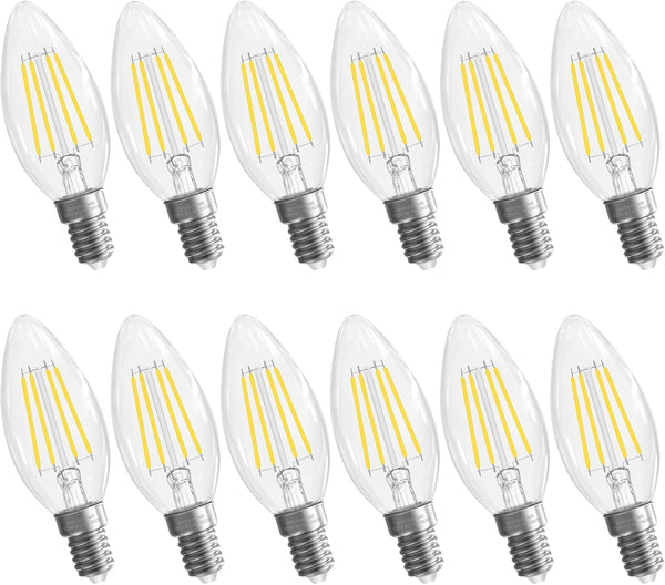 GvvooHome E12 Candelabra Bulb, 5000K Daylight, 6W Equivalent to 60 watt, E12
