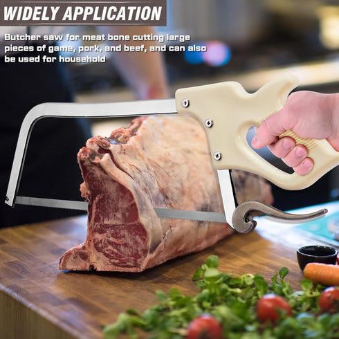 17.5-inch SK5 KATA Meat Bone Saw for Butchering: Hand Saw Butcher Saw for Meat Bone Cutting - Meat Saw for Butchering