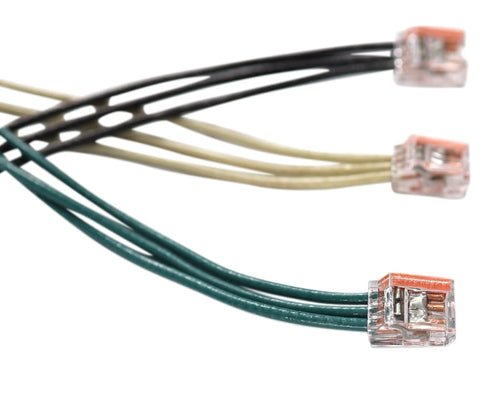 Push-in Electrical Connector, 22-12 AWG Solid, 50-Pack, 3-Port