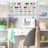 Roowest 60 Pcs Pegboard Cups Set, Wall Organizer with Hooks and Loops for Office Storage, Garage, Craft Workshop, White