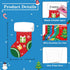SICOHOME Christmas Cut-Outs for Classroom - Assorted 4"x6" Xmas Stocking Cut-Outs with Glue Point Dots
