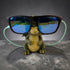 4 Top Brass Dragon Eyeglasses Holder Stand Resin Glasses Holder for Desk, Nightstand & Office Tall Fun Cute Figurine